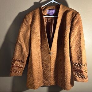 Vtg SOGIC Suits of God in Church Womens Jacket Fall Color Embellished Jeweled